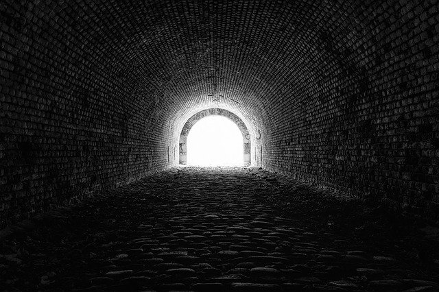 Tunnel Light Hope Mystical Black  - Tama66 / Pixabay